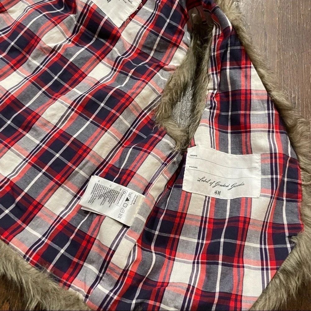 LOGG for H&M faux fur vest sz 5